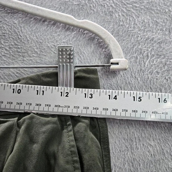 Vince Women Pants Medium Green Cropped Drawstring Pockets High Rise 22 in Inseam - Picture 3 of 12